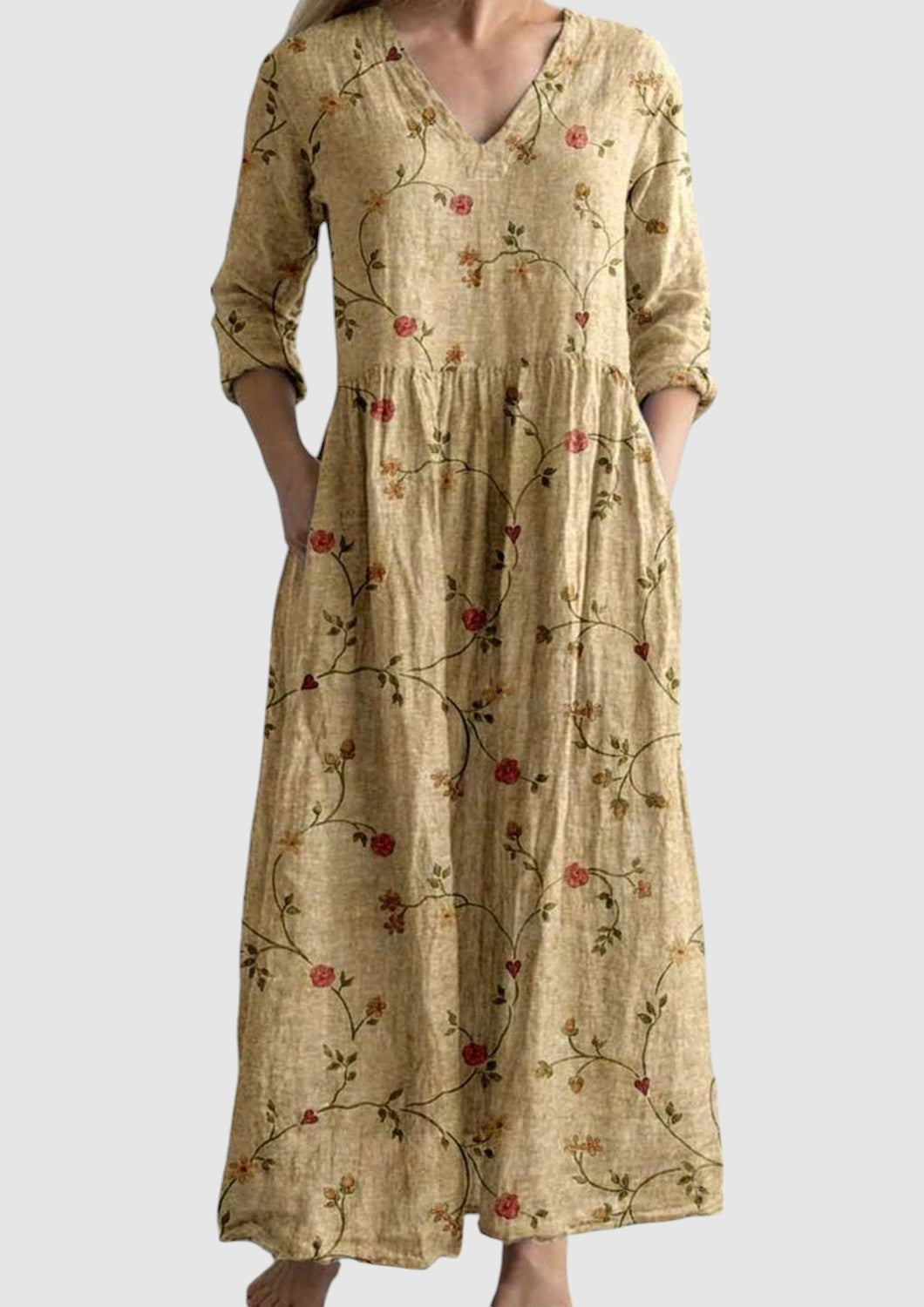 LB | Sukienka maxi orchidea