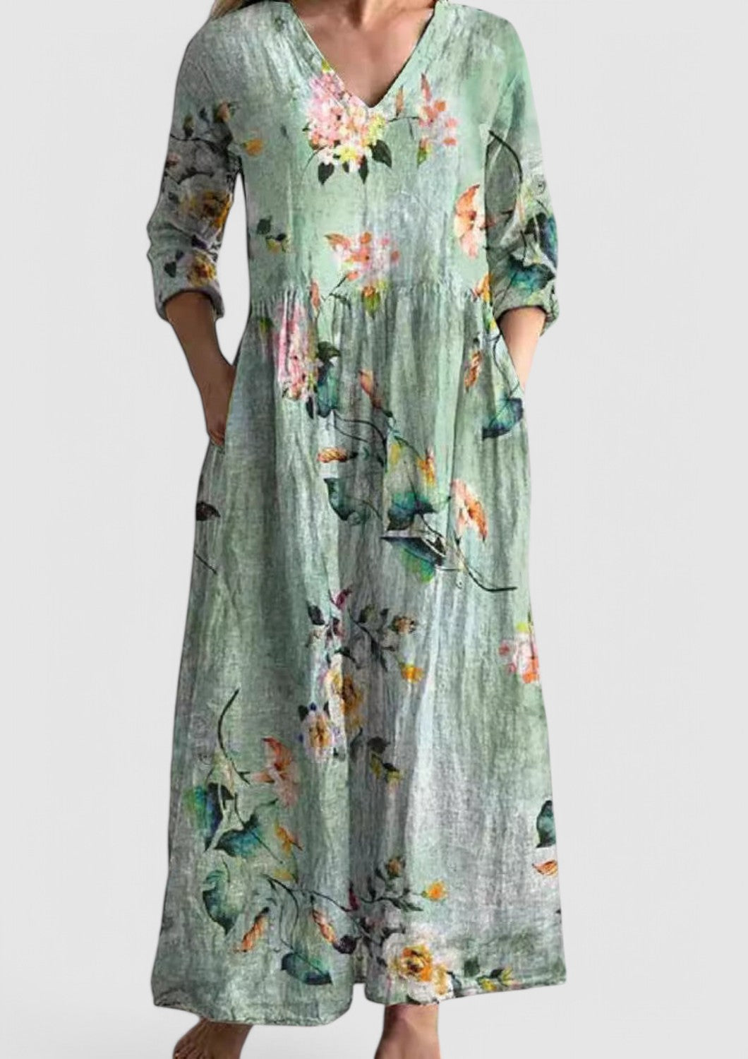 LB | Sukienka maxi orchidea