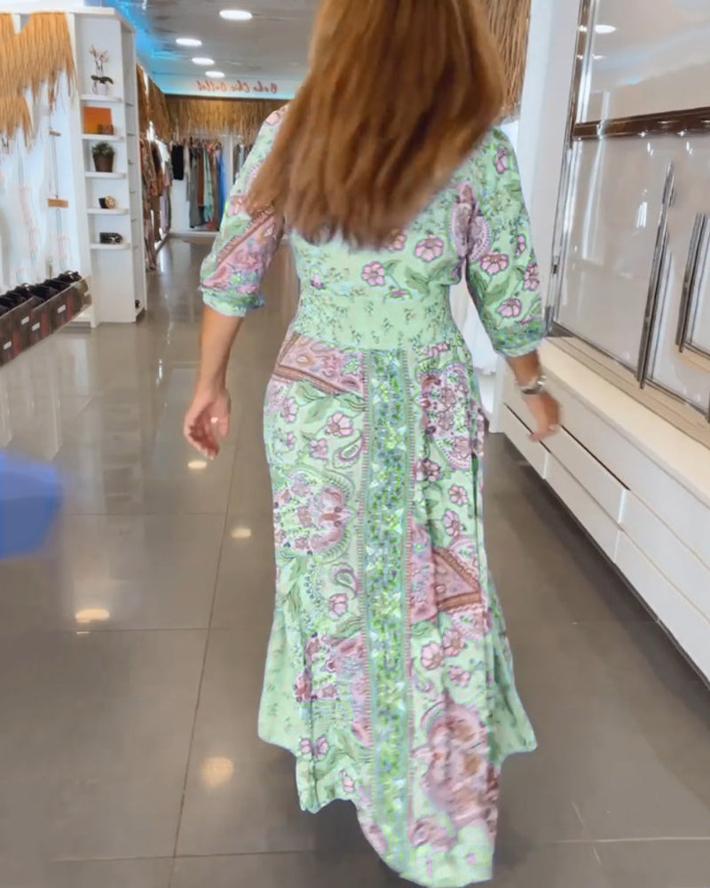 LB | ELENA ���� SUKIENKA MAXI Z KWIATOWYM WZOREM