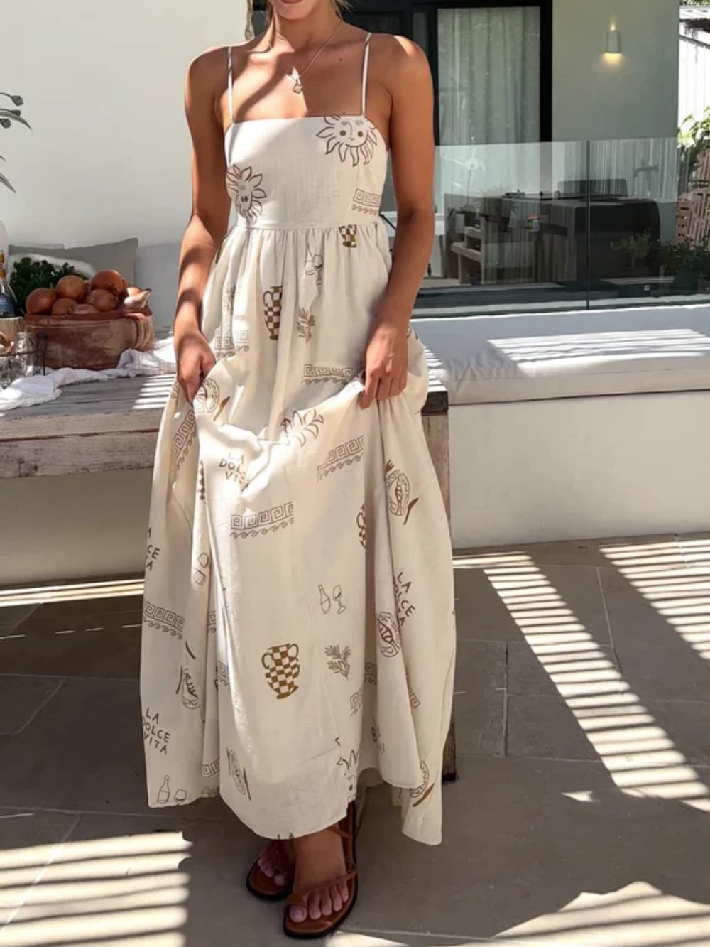 LB | Sukienka maxi z urokiem boho