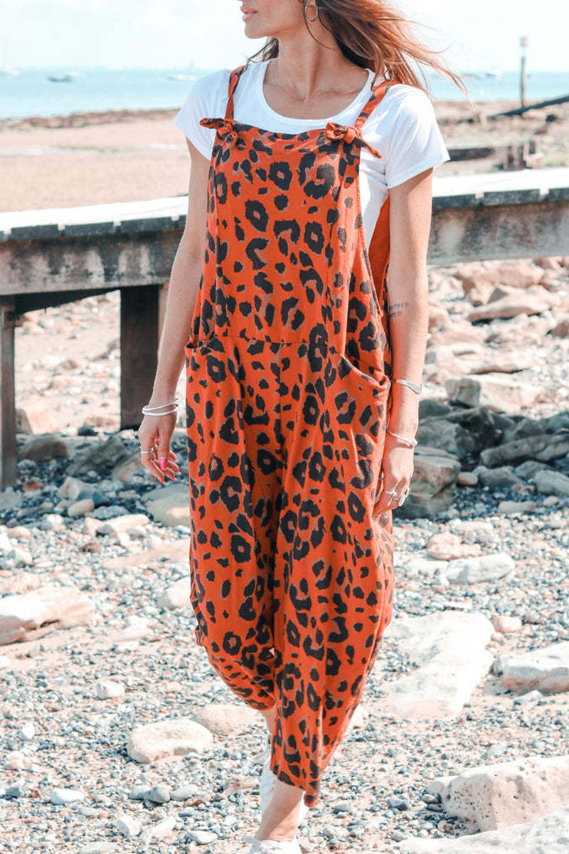 LB | Casual College Leopard Patchwork Luźne kombinezony (5 kolorów)