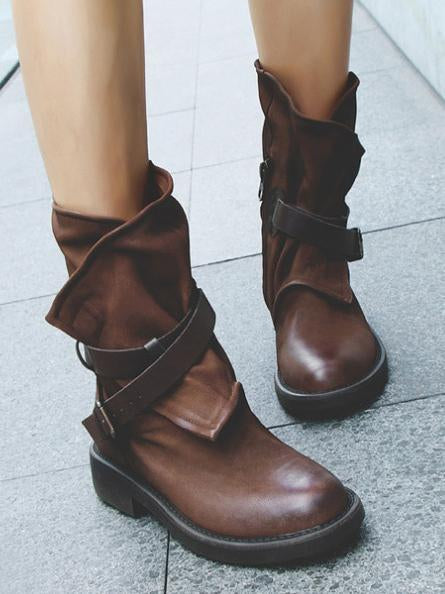 LB | Vintage buty za kostkę z klamrami