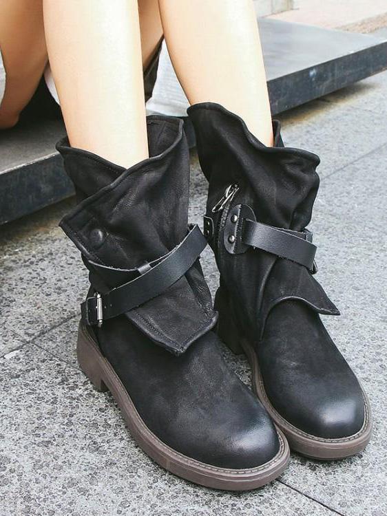 LB | Vintage buty za kostkę z klamrami