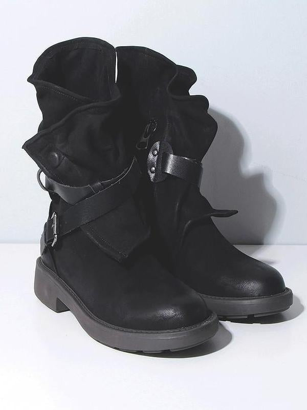 LB | Vintage buty za kostkę z klamrami