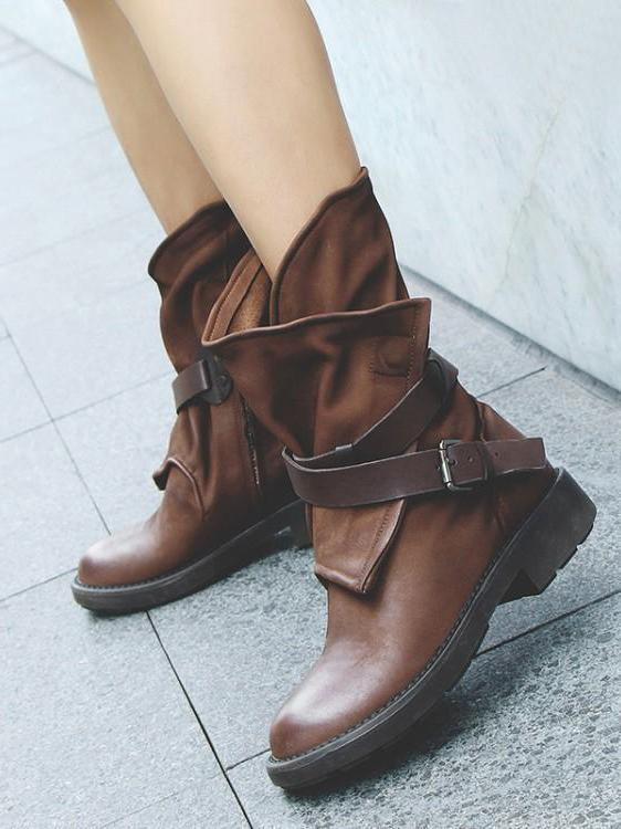 LB | Vintage buty za kostkę z klamrami