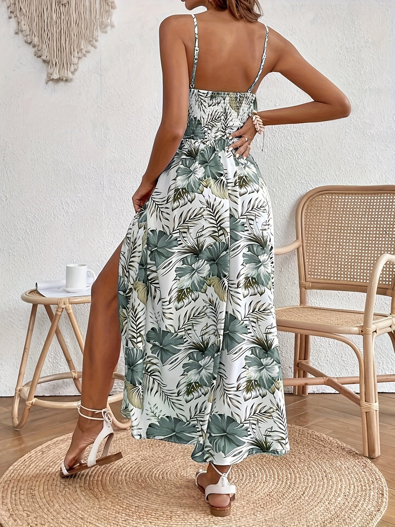 LB | Elegancka sukienka maxi w kwiaty