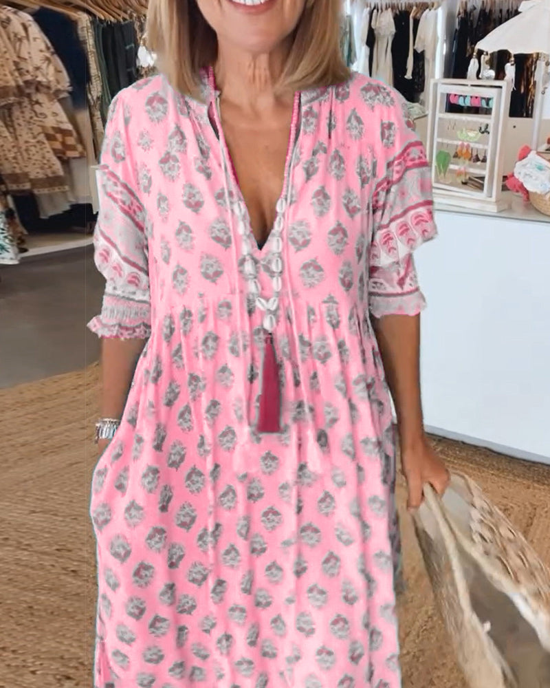 LB | Sukienka maxi w stylu boho
