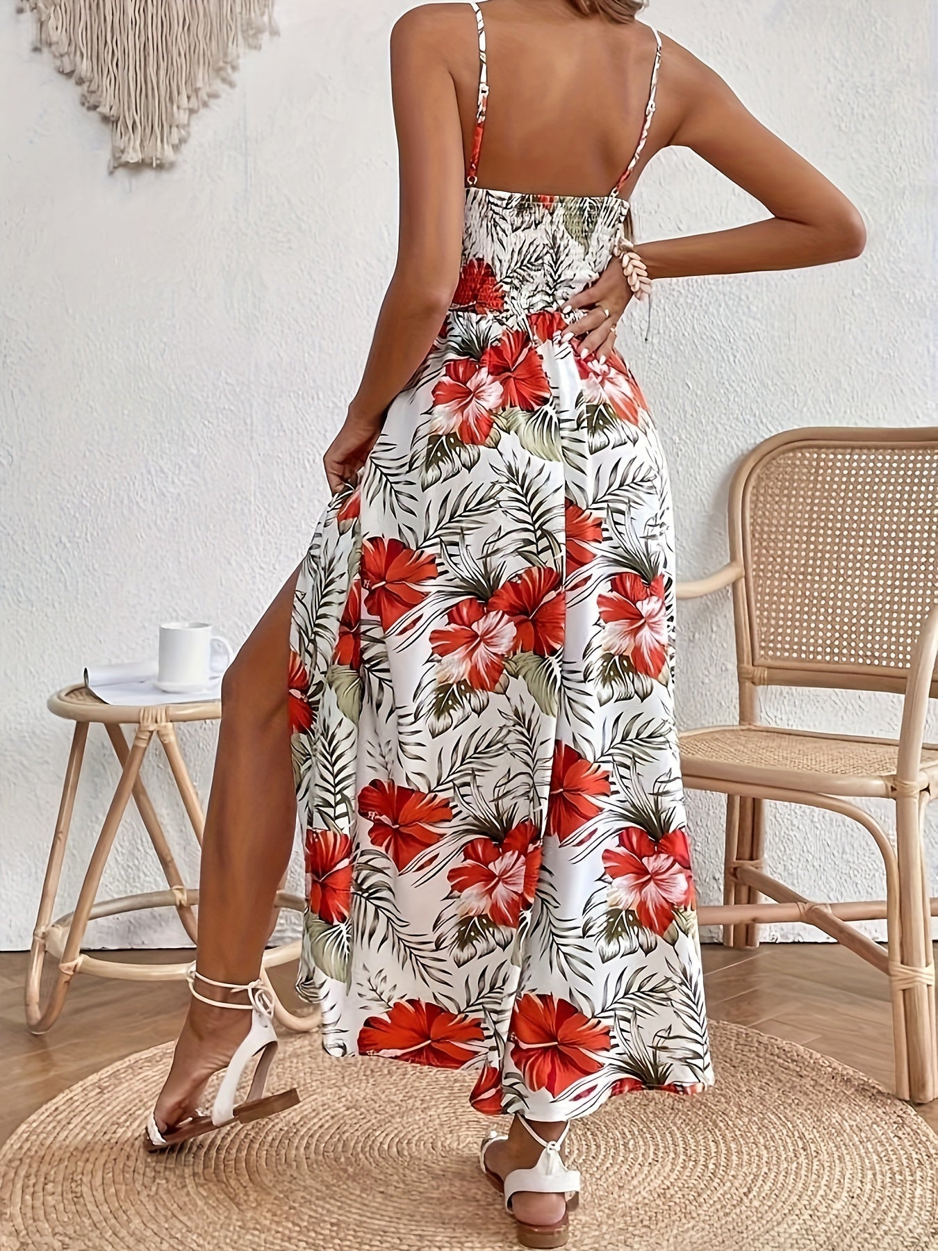 LB | Elegancka sukienka maxi w kwiaty