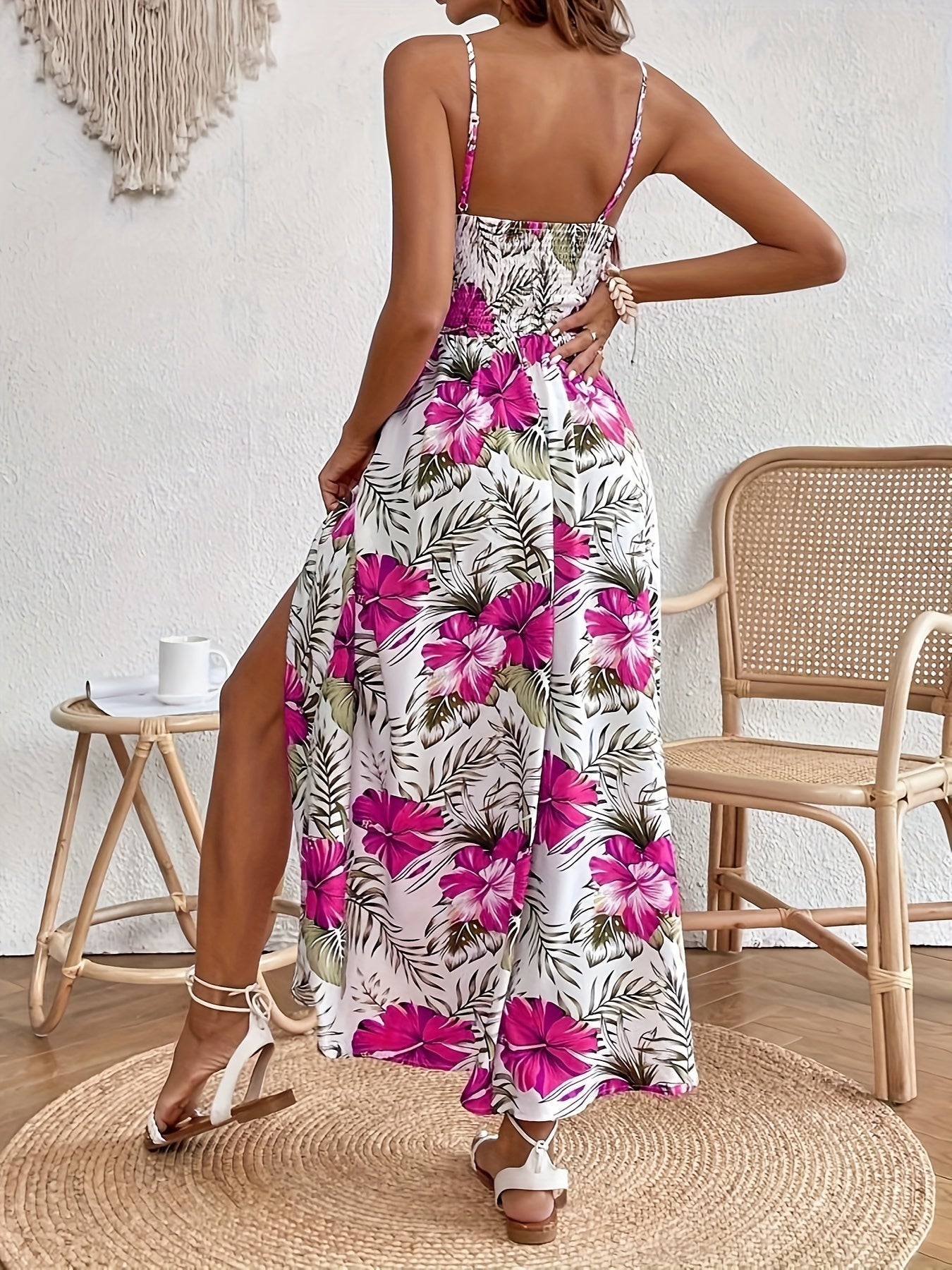 LB | Elegancka sukienka maxi w kwiaty