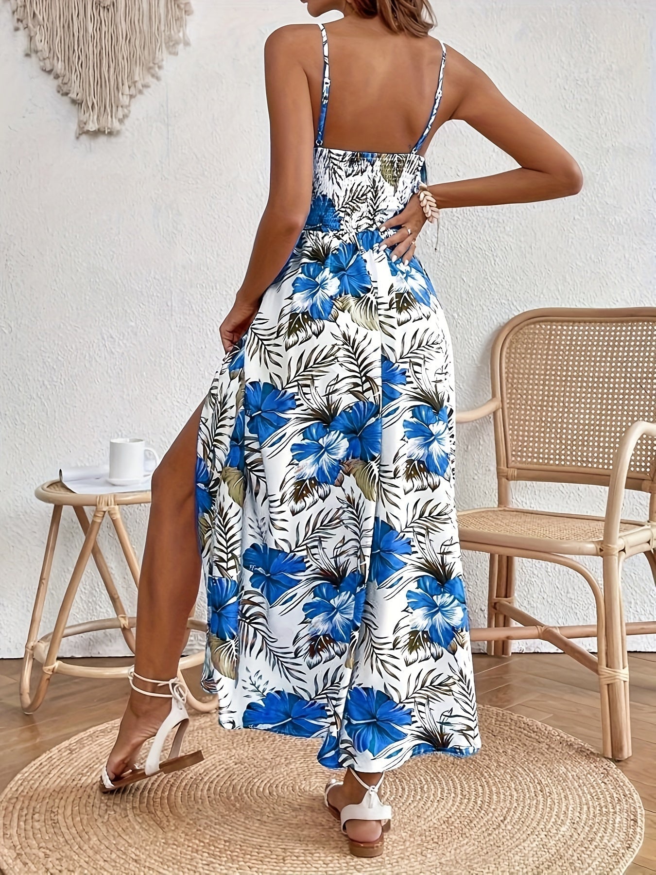 LB | Elegancka sukienka maxi w kwiaty