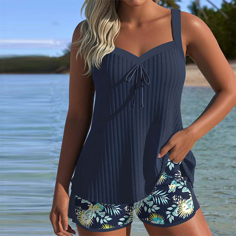 LB | Tankini Dwuczęściowe spodenki kąpielowe w paski