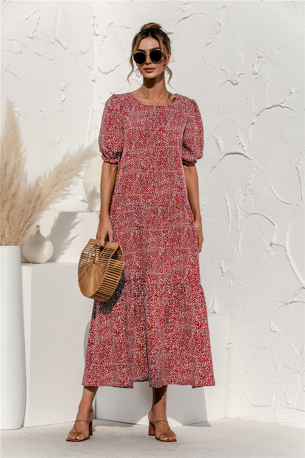 LB | Sukienka midi Gingham na co dzień
