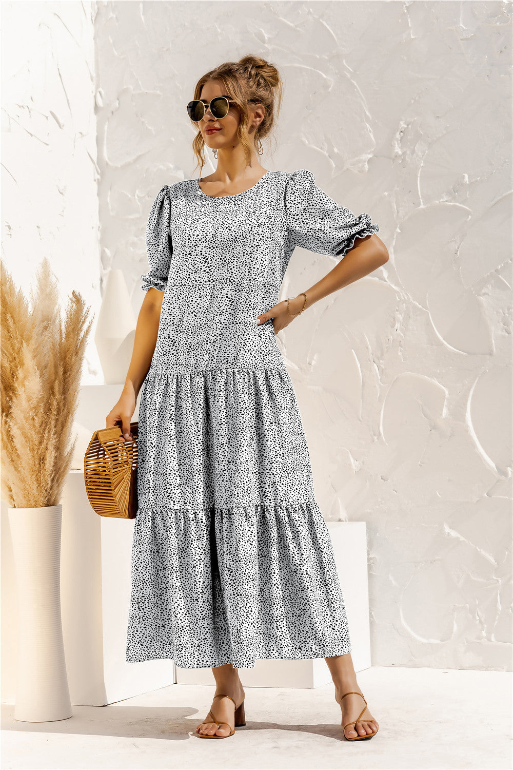 LB | Sukienka midi Gingham na co dzień