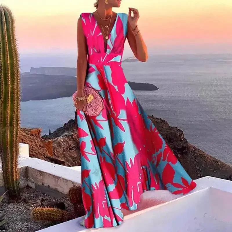 LB | SIENNA ���� SUNSET BLOSSOM MAXI DRESS