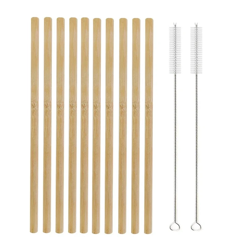 BambooGlow | Přírodní párty brčka s čisticím kartáčkem