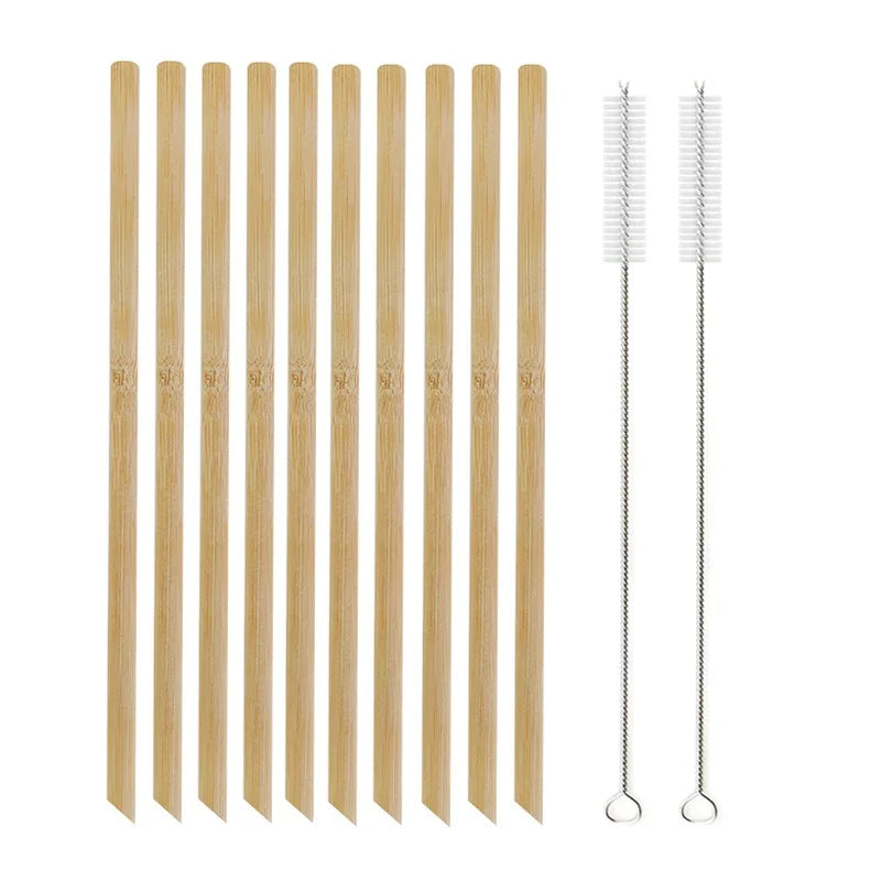 BambooGlow | Přírodní párty brčka s čisticím kartáčkem