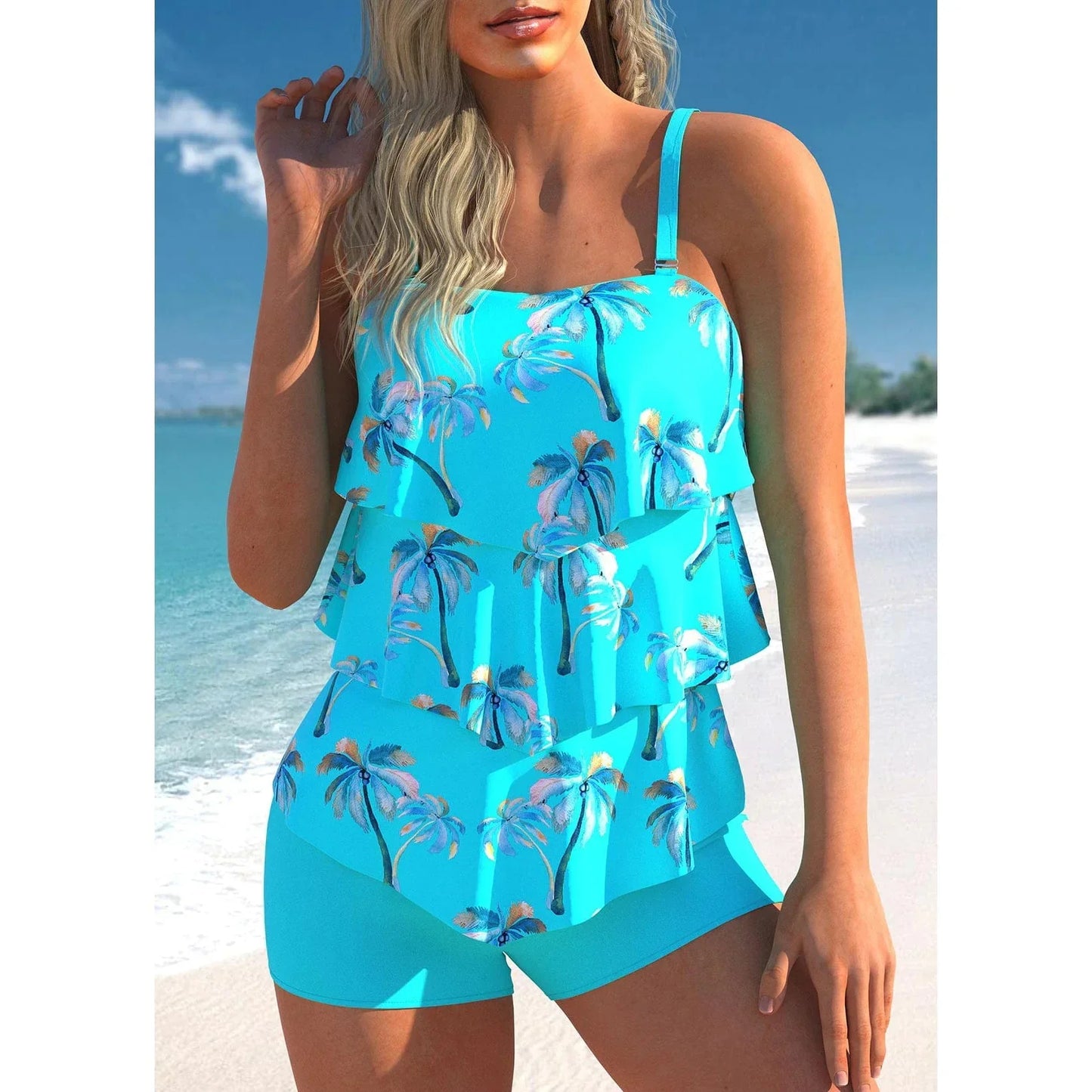 AS | Ami - Stylowe niebieskie tankini