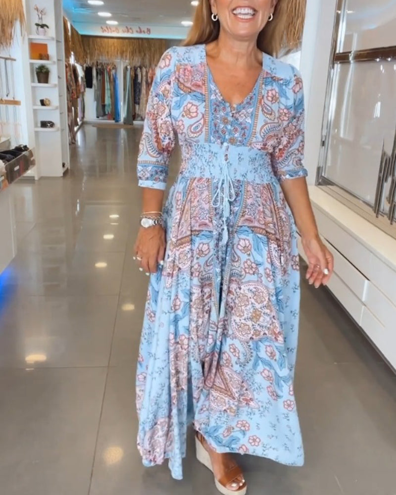 LB | ELENA ���� SUKIENKA MAXI Z KWIATOWYM WZOREM