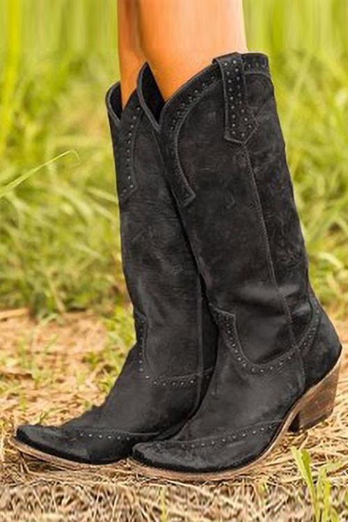 LB | Rustykalne westernowe buty kowbojskie