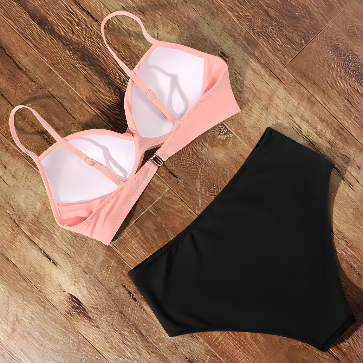 LB | Bikini z wysokim stanem i wiązaną górą z przodu