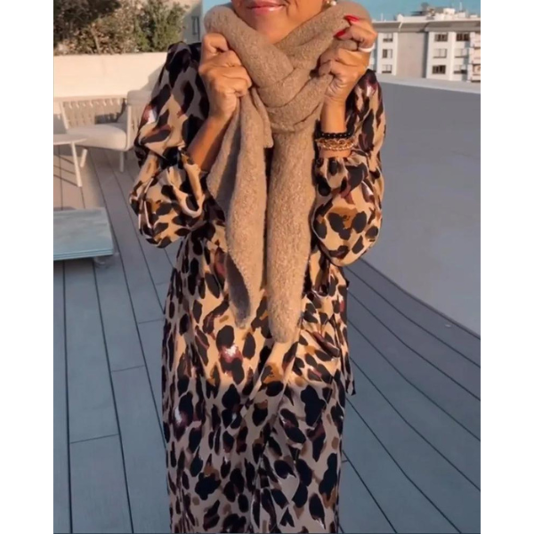 LB | SELAH ���� JESIENNA SUKIENKA MAXI W PANTERKĘ