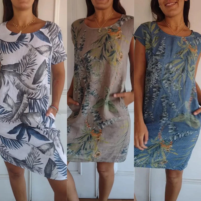 LB | Botaniczna sukienka midi