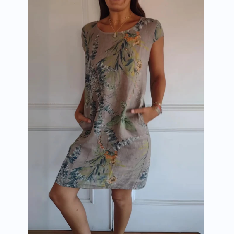 LB | Botaniczna sukienka midi