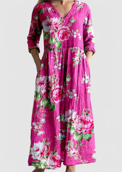 LB | Sukienka maxi orchidea