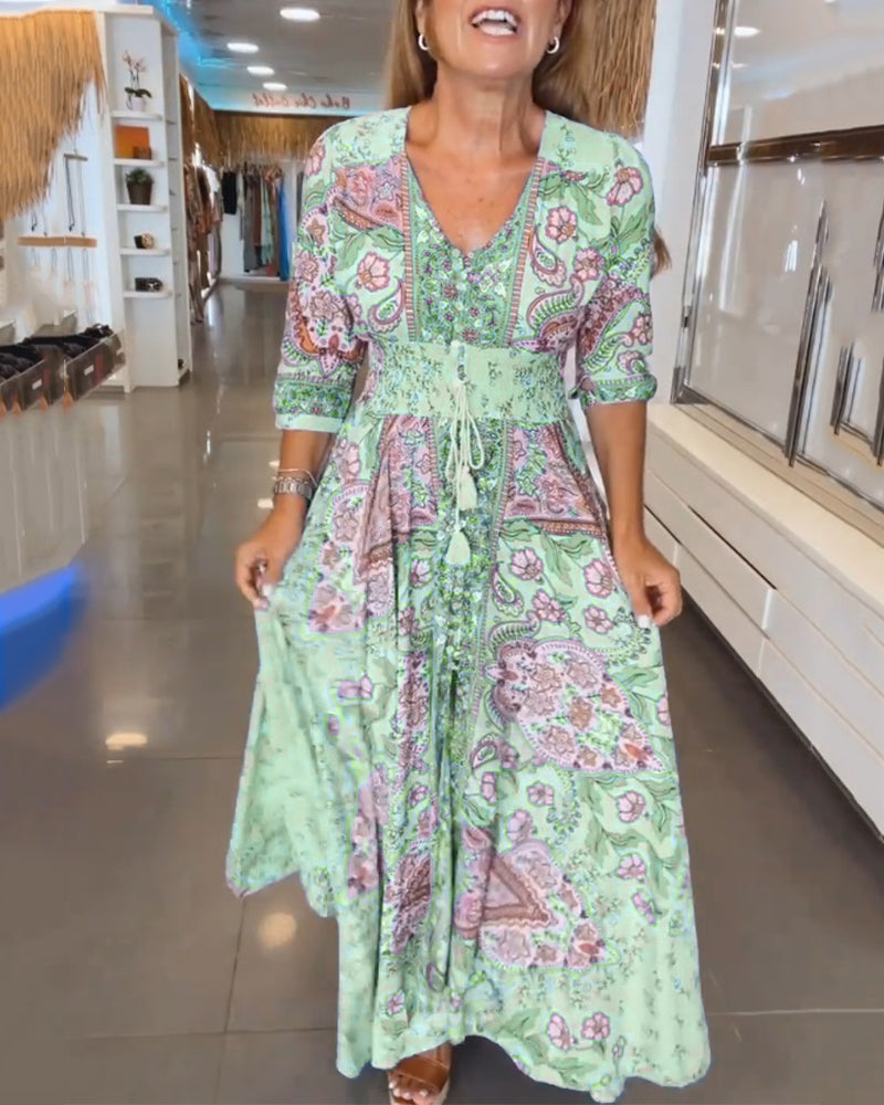 LB | ELENA ���� SUKIENKA MAXI Z KWIATOWYM WZOREM