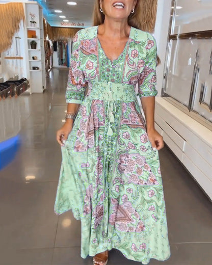 LB | ELENA ���� SUKIENKA MAXI Z KWIATOWYM WZOREM