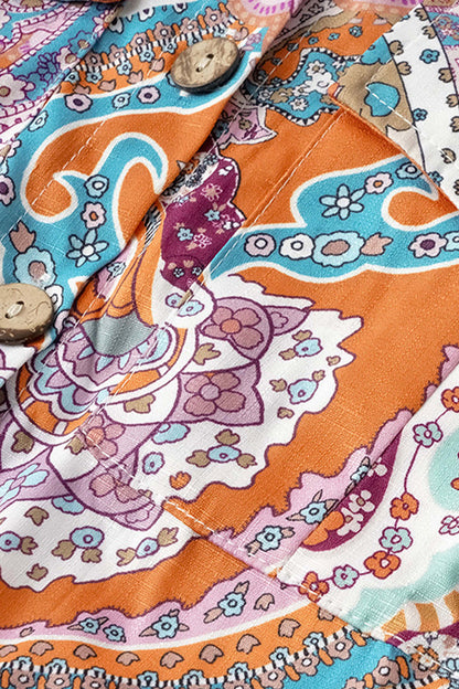 LB | Casual College National Totem Print Patchwork Wędzidełko O Neck Luźne kombinezony (3 kolory)