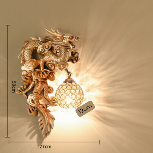 LuxeFlame - Nástěnné svítidlo Dragon Phoenix