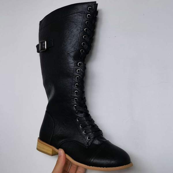 LB | Vintage sznurowane buty do kolan