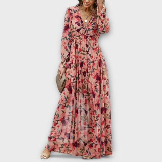 LB | FIOLETOWY ���� SUKIENKA MAXI SECRET GARDEN