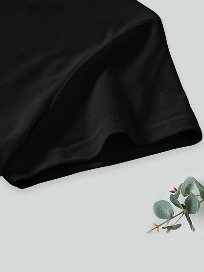 LB | Elegancka koszulka z krótkim rękawem i kwiatowym nadrukiem