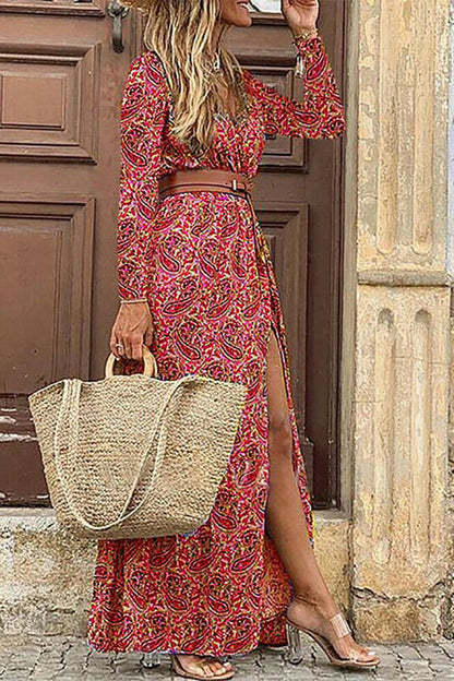 LB | Sukienka maxi z długim rękawem w stylu boho