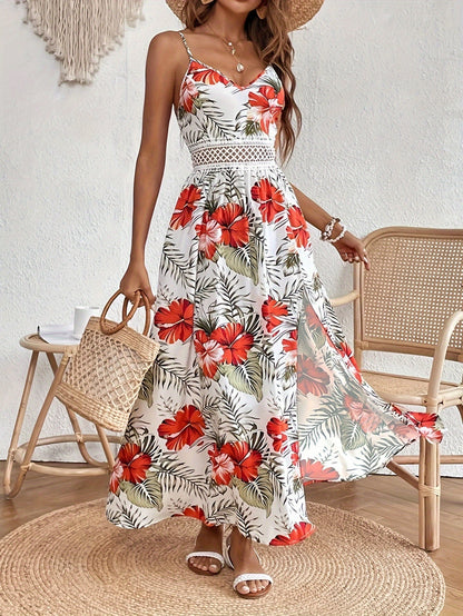LB | Elegancka sukienka maxi w kwiaty