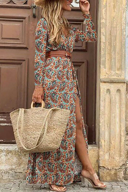 LB | Sukienka maxi z długim rękawem w stylu boho