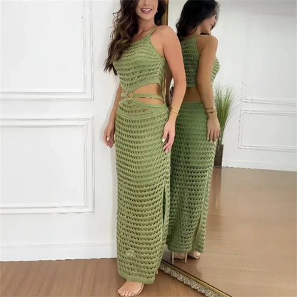 LB | elegancka sukienka maxi z wycięciami