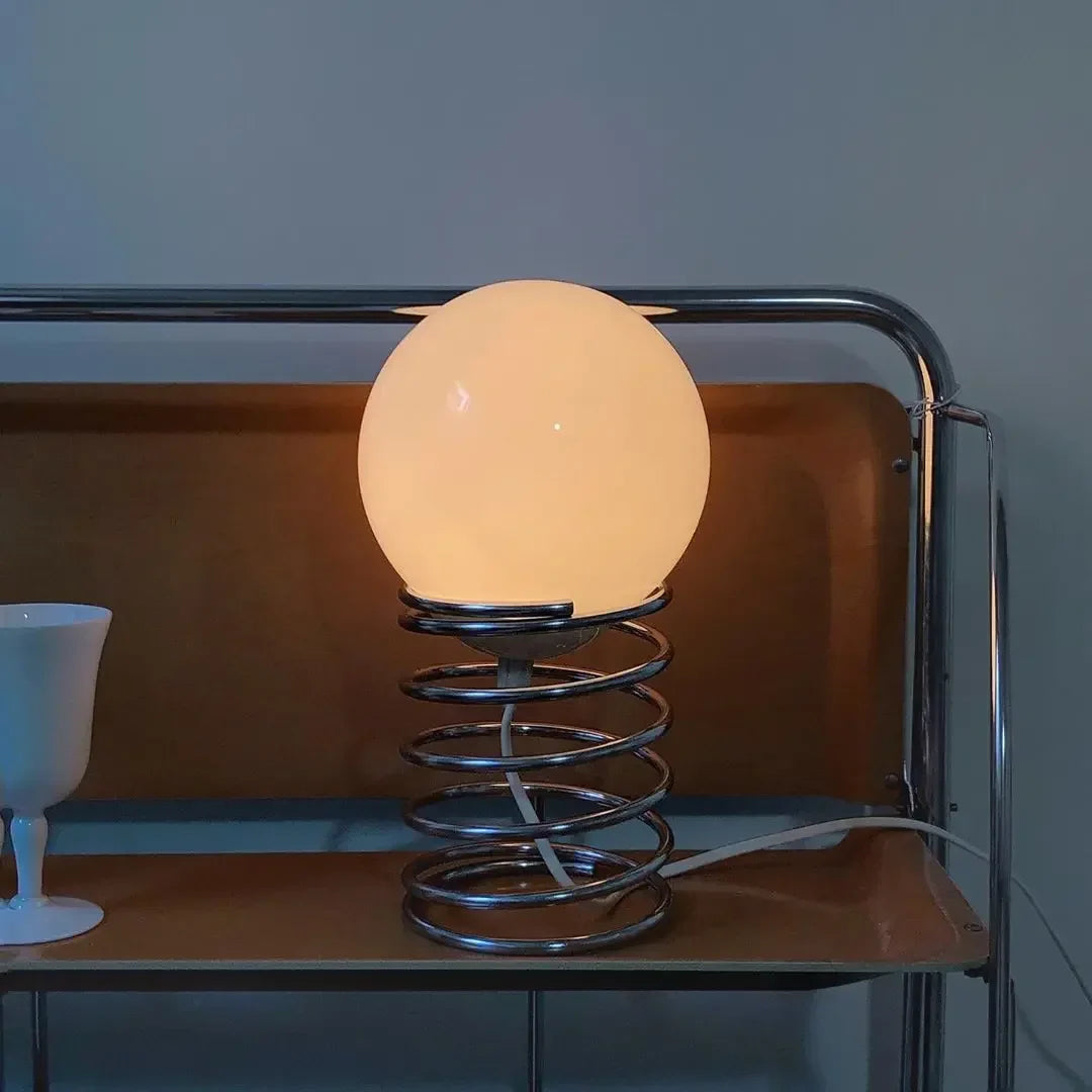 ArtisticStat - Stolní lampa z kovového skla s peřím