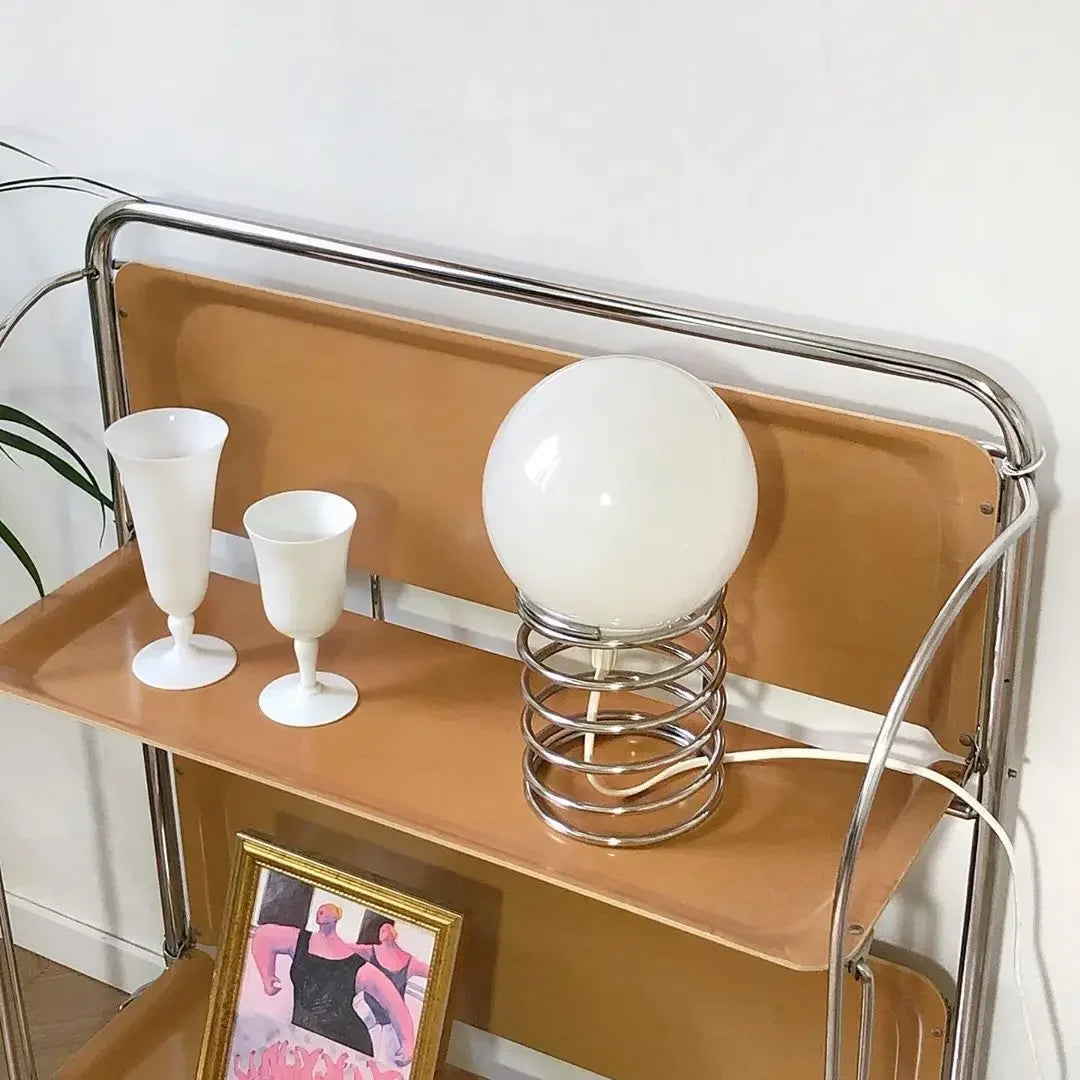 ArtisticStat - Stolní lampa z kovového skla s peřím