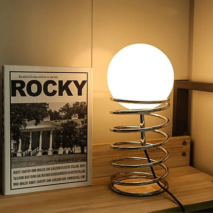 ArtisticStat - Stolní lampa z kovového skla s peřím