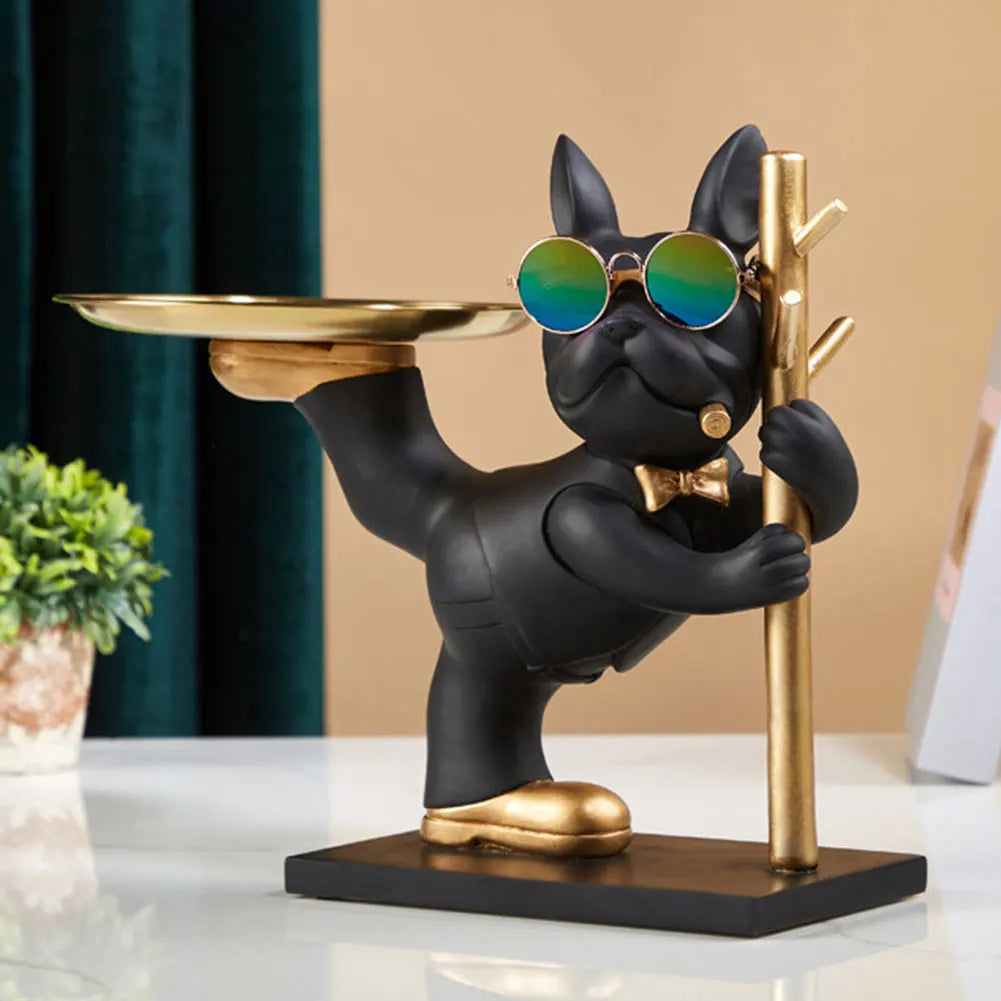 BarkBlend - Soška psa Dekorativní kovový podnos