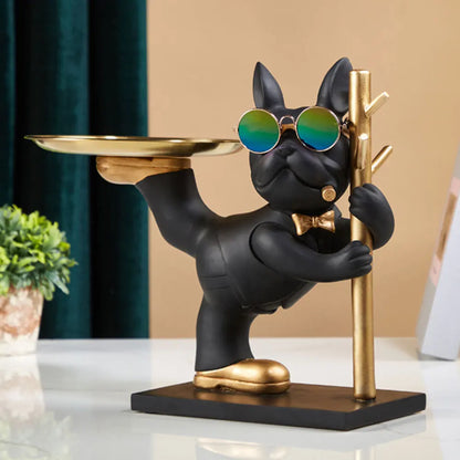 BarkBlend - Soška psa Dekorativní kovový podnos