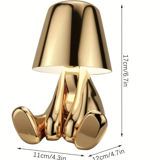 GoldenGrace - Stolní lampa se zlatou soškou