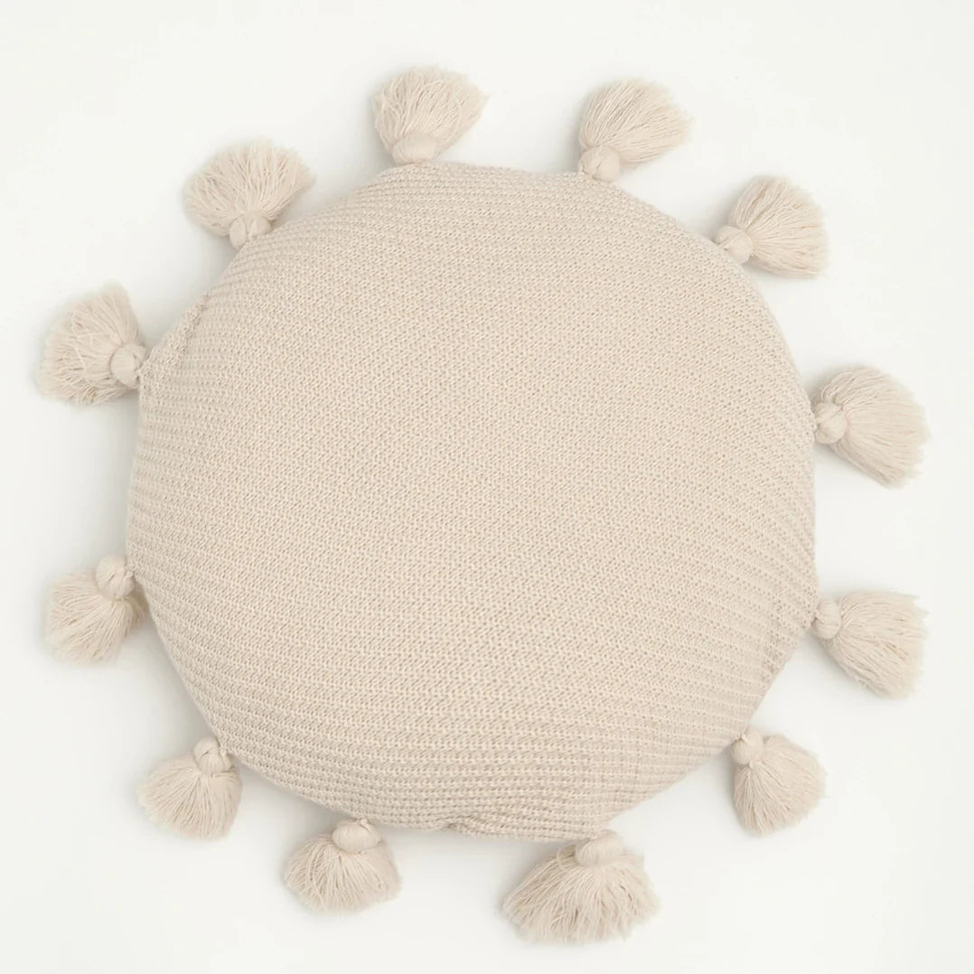 TasseledPlush | Měkký kulatý polštář na sedadlo