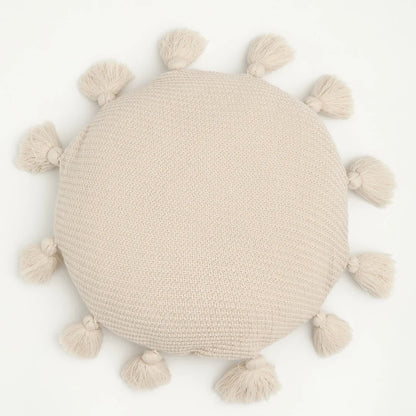 TasseledPlush | Měkký kulatý polštář na sedadlo