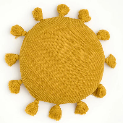 TasseledPlush | Měkký kulatý polštář na sedadlo