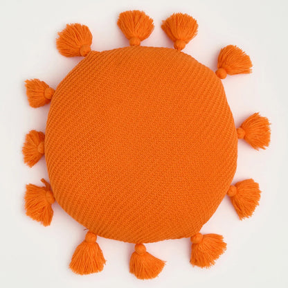 TasseledPlush | Měkký kulatý polštář na sedadlo