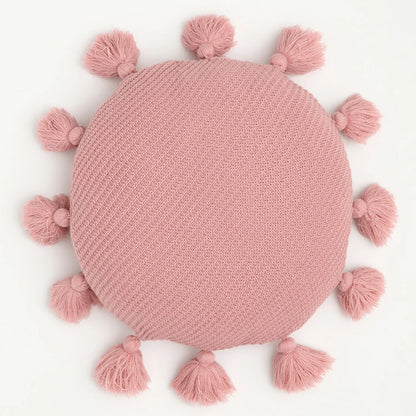 TasseledPlush | Měkký kulatý polštář na sedadlo